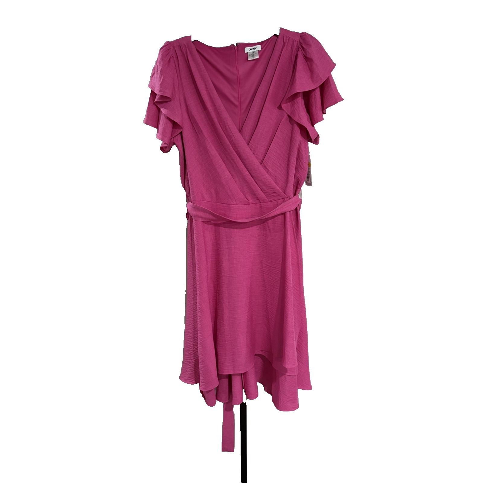 Dkny Womens Formal Dress Designer Hot Pink Lined Sz 22w Brand New 134 H1